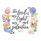Posterazzi Floral Bible Verse Ii Poster Print by Noonday Design